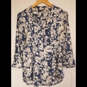 Westport Blue and White Floral Blouse